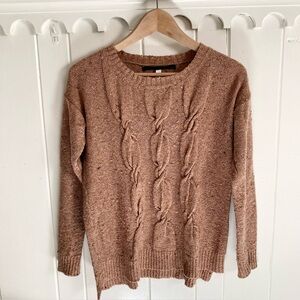 KENSIE / Cozy tan Cable Knit Sweater